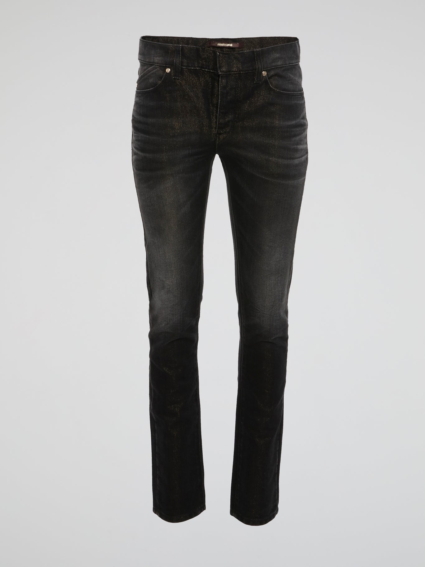 Black Acid Wash Skinny Jeans