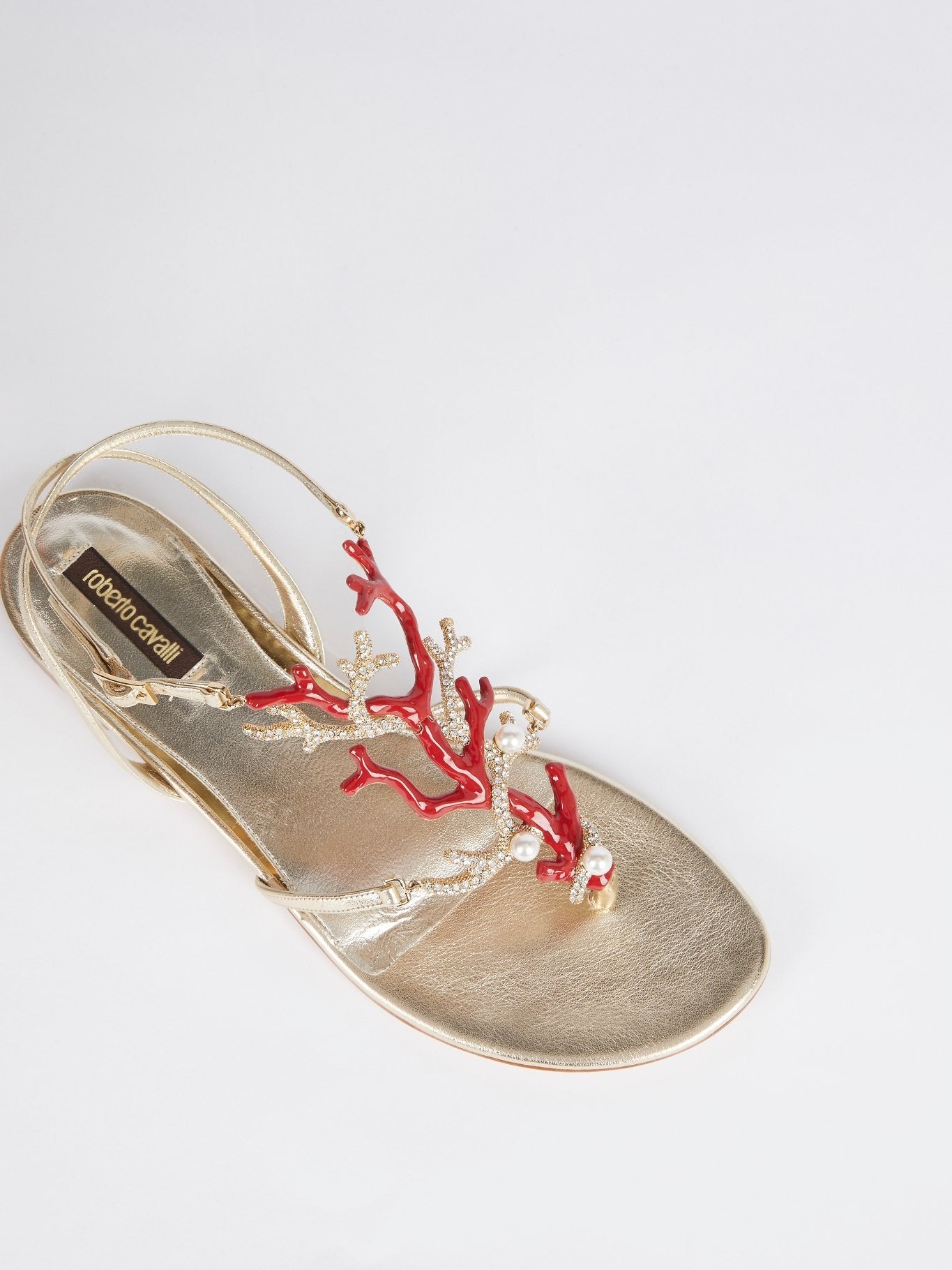 Сандалии с декором в виде кораллов