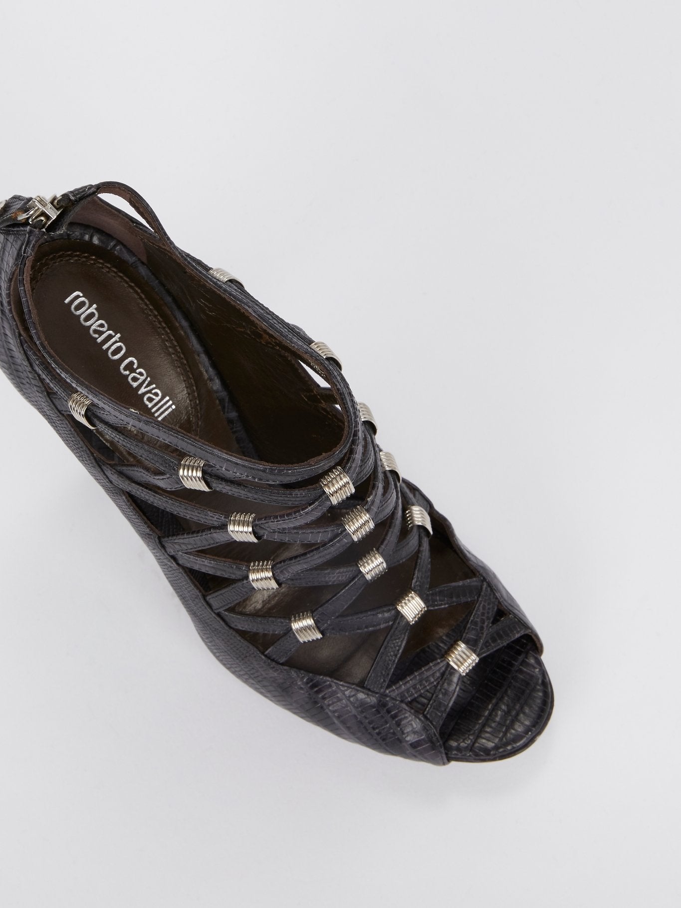 Босоножки с молнией на заднике