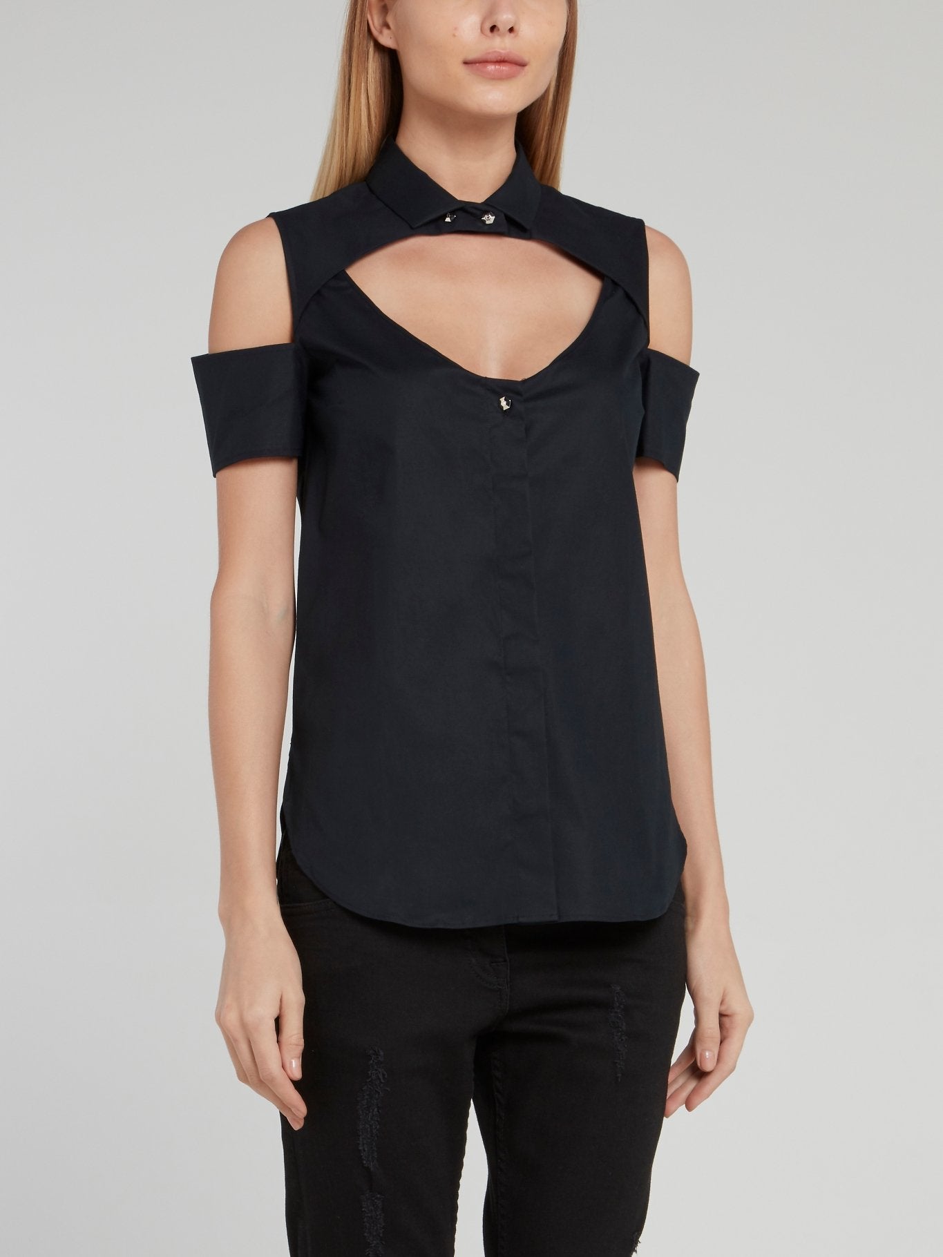 Cold shoulder cheap keyhole top