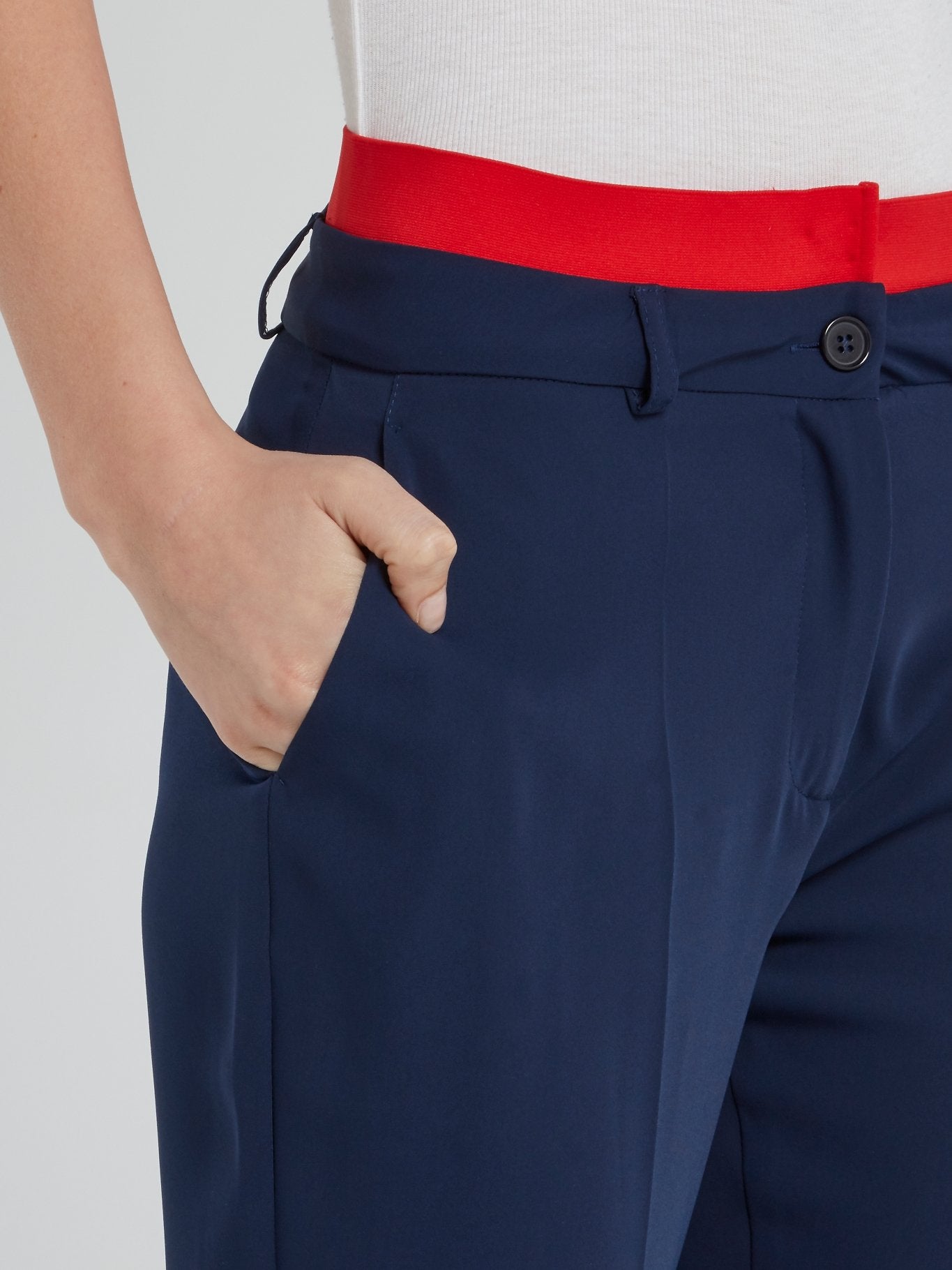 Темно-синие укороченные брюки Toreador