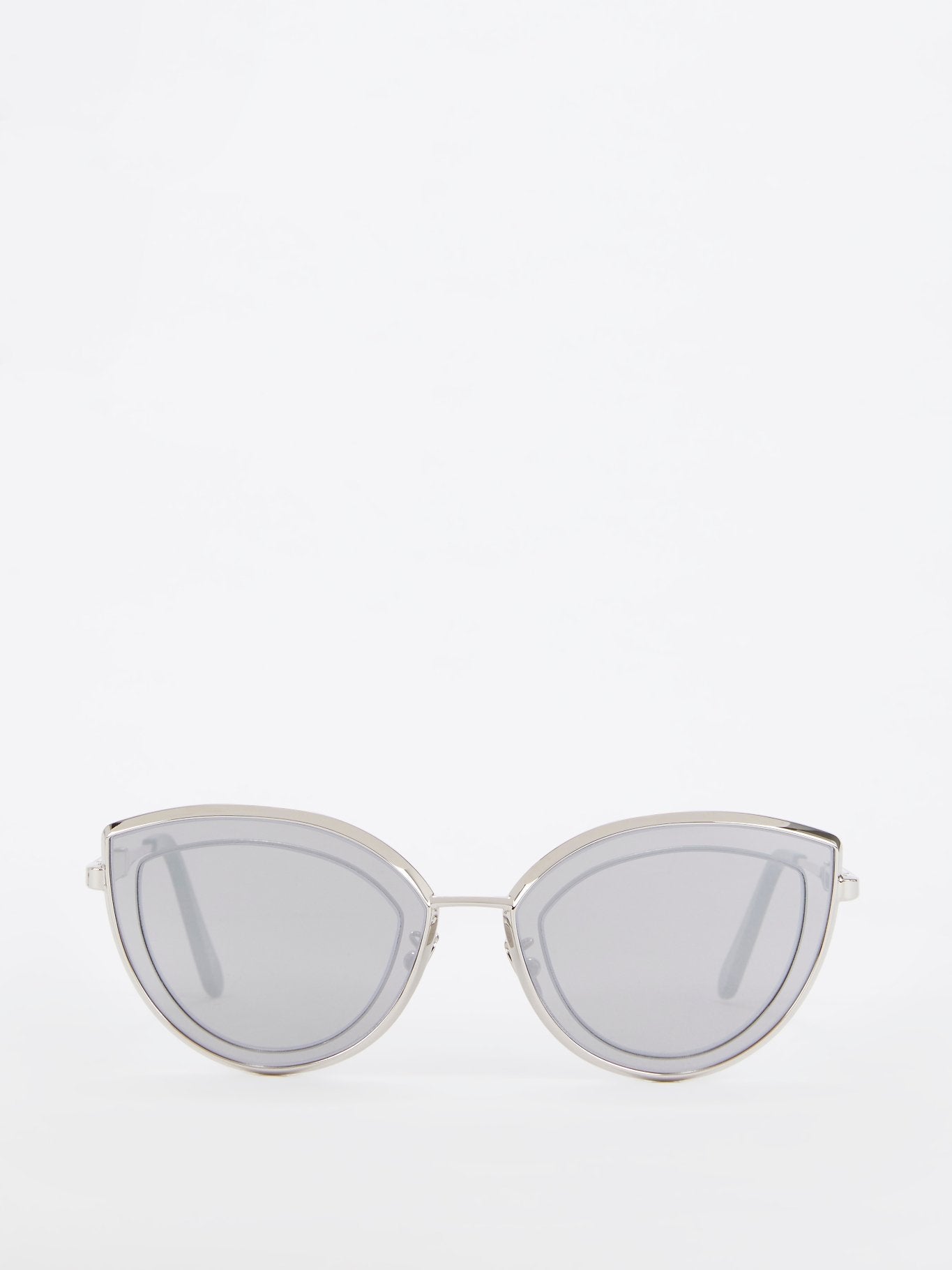 Silver mirrored cat store eye sunglasses