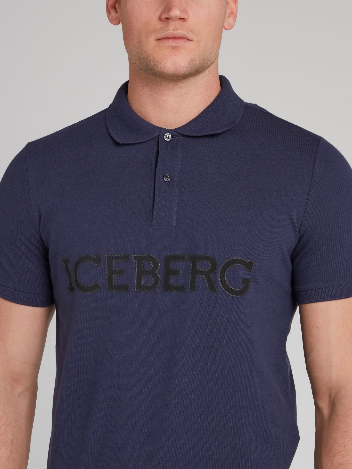 Темно-синяя рубашка поло с логотипом и рисунком "Розовая пантера"