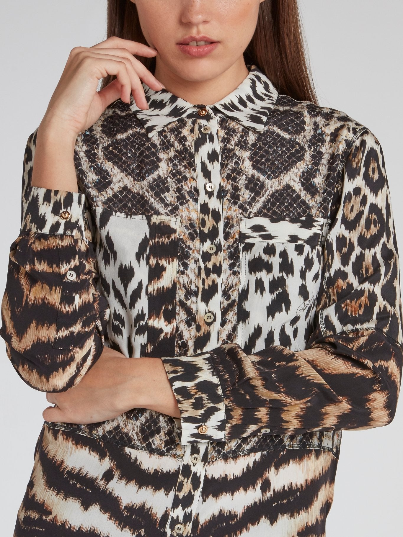 Рубашка с анималистическим принтом