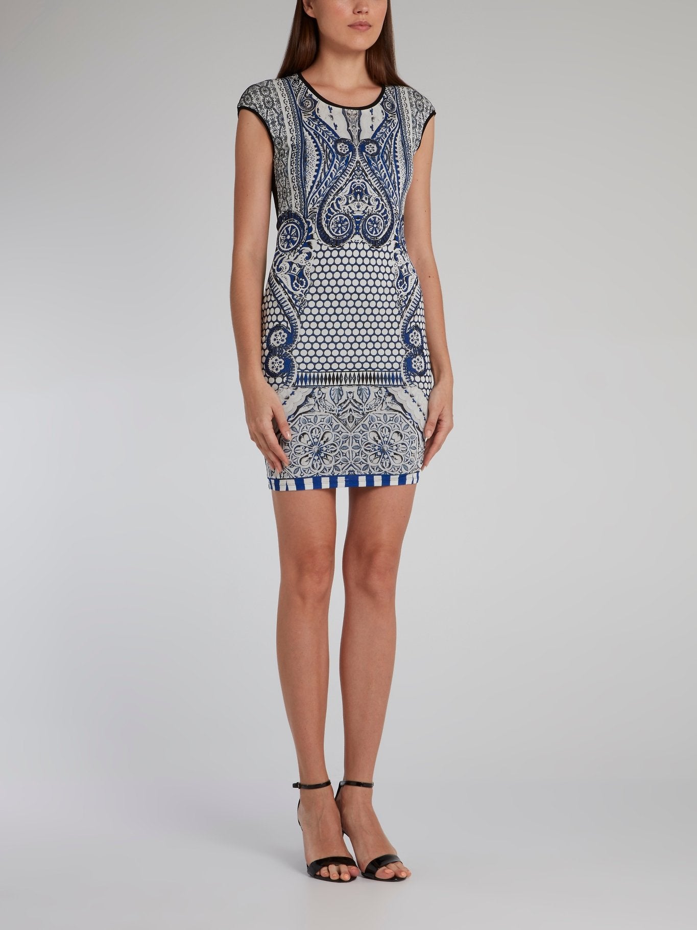 Jacquard Print Bodycon Dress Maison B More Global Store