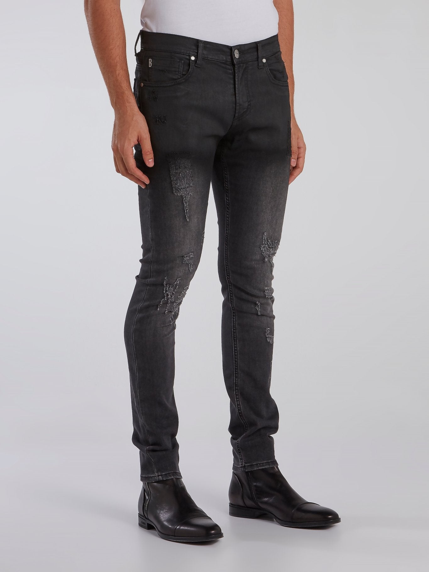 Black Stone Wash Distressed Jeans – Maison-B-More Global Store