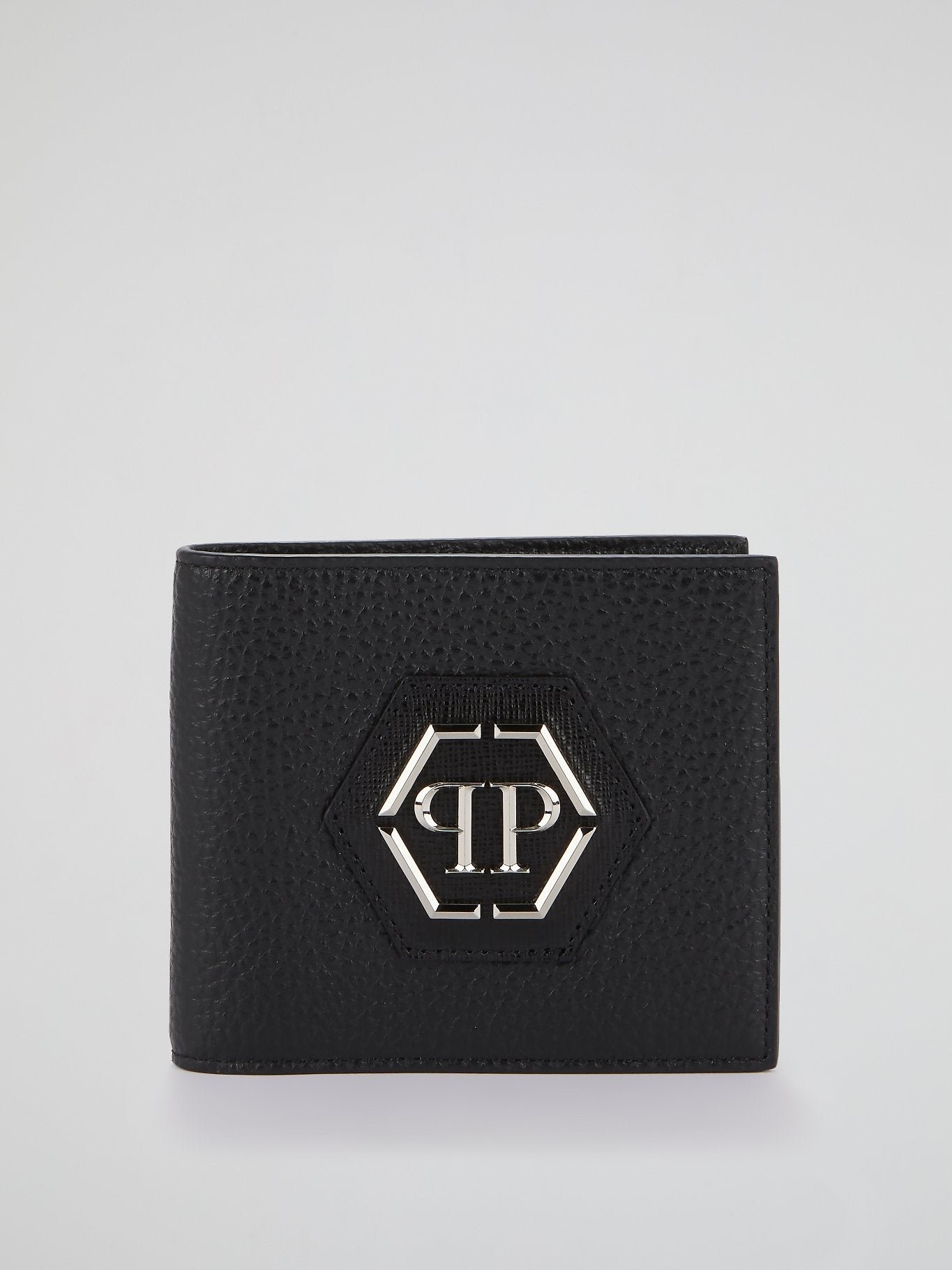 monogram wallet black