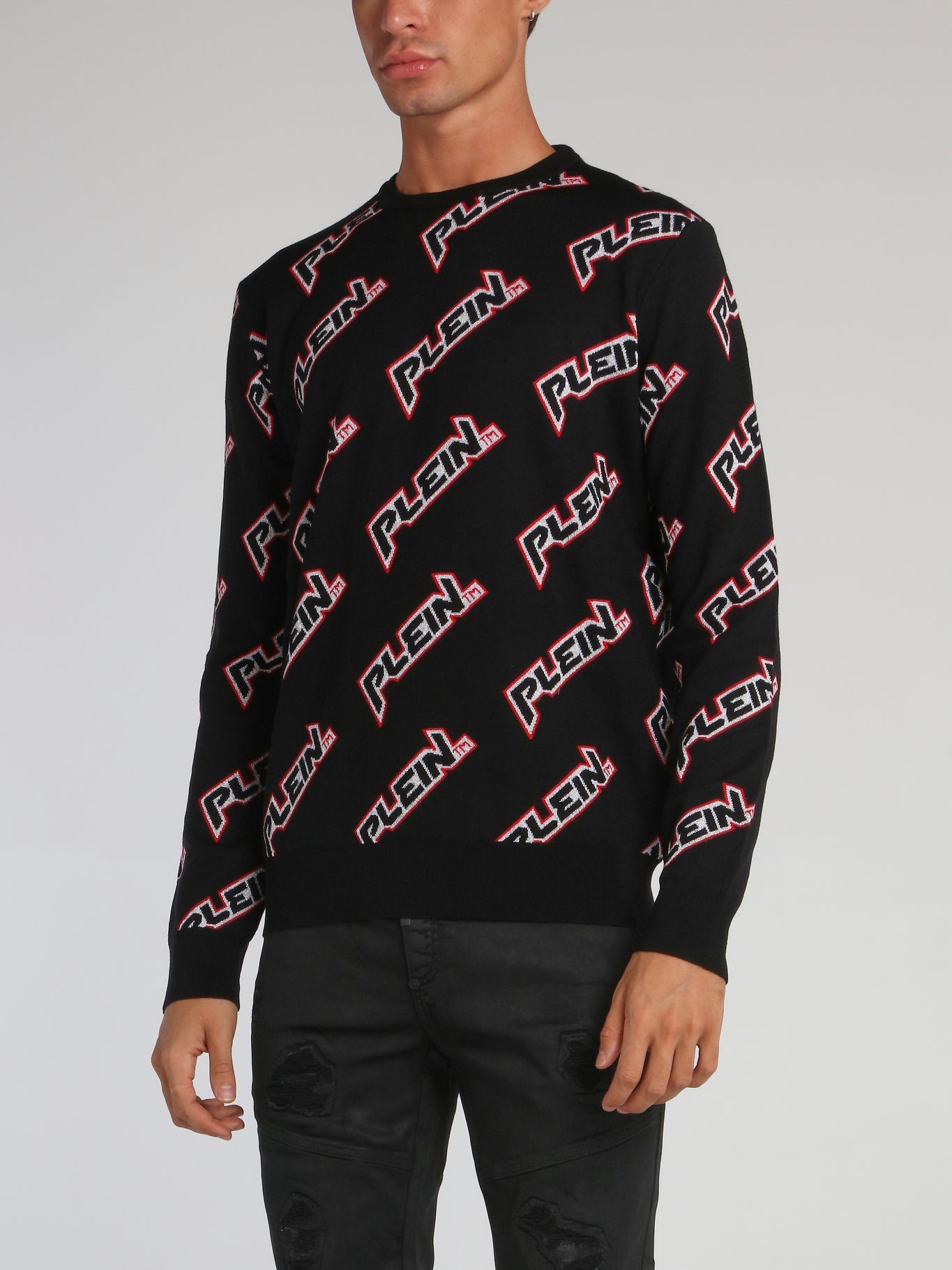 Space Plein Black Crewneck Pullover – Maison-B-More Global Store