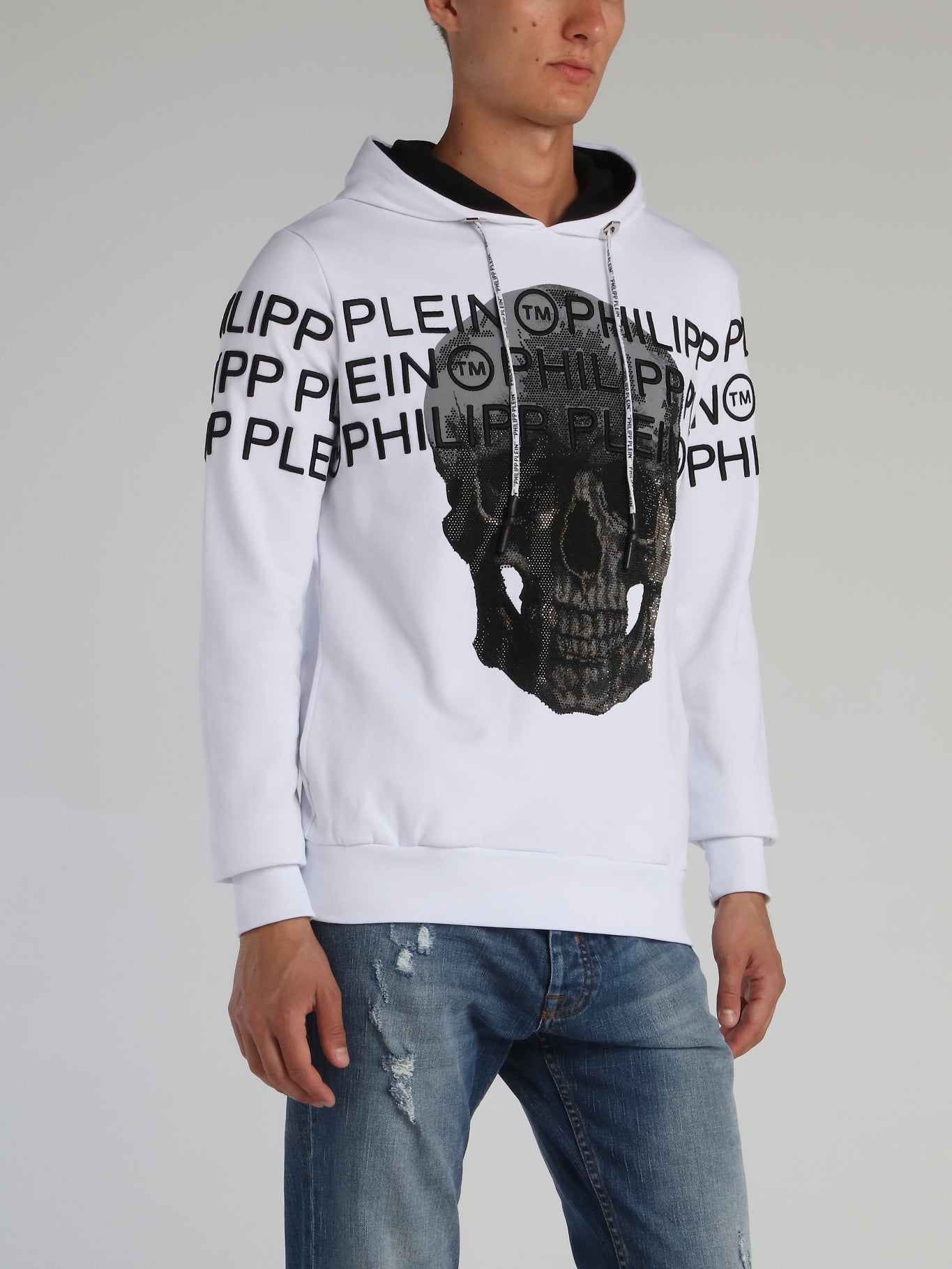 Hoodie sweatshirt Skull crystal