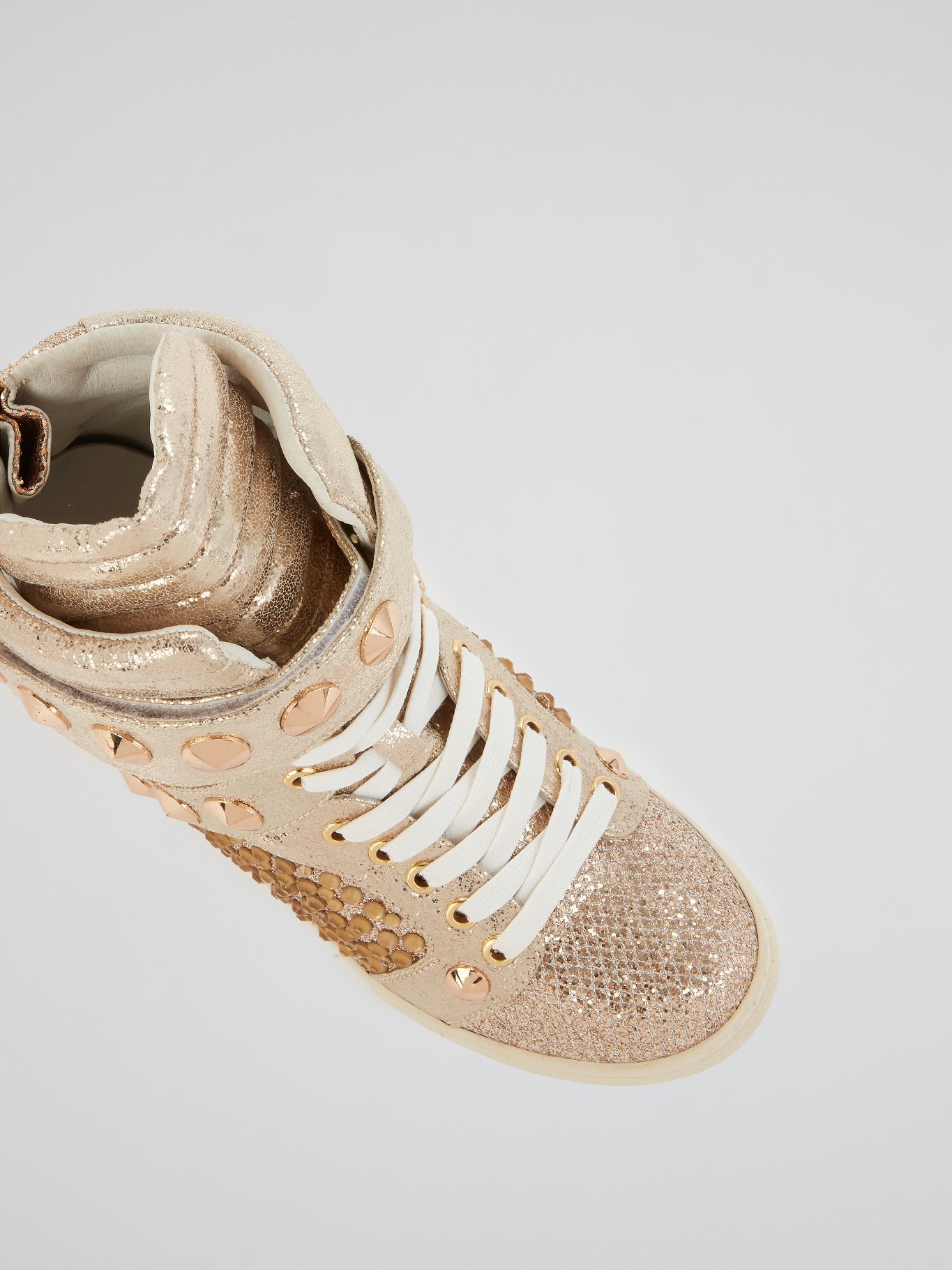 Gold Hidden Heel Trainers
