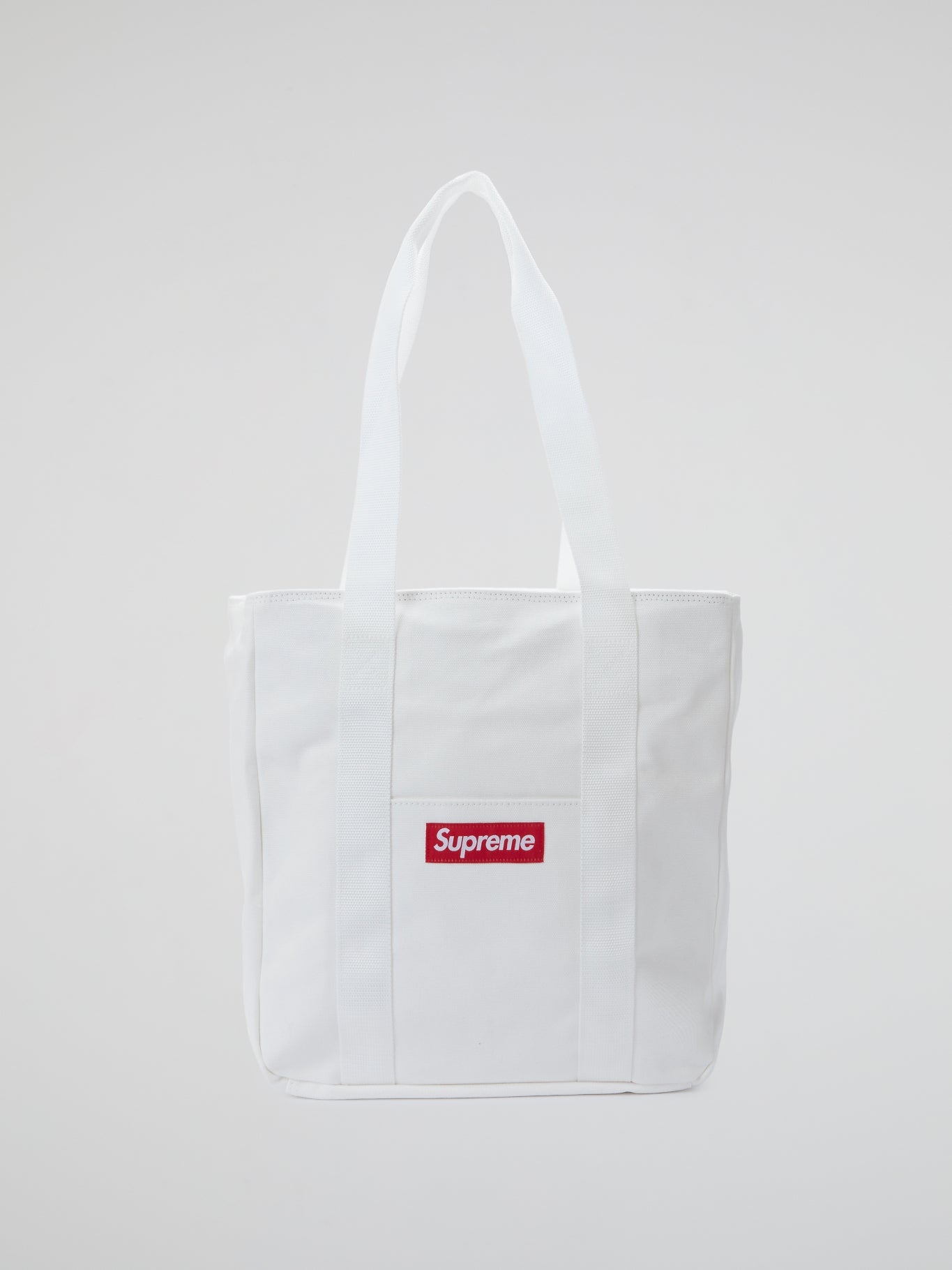 Shop Supreme White Canvas Tote Bag Online