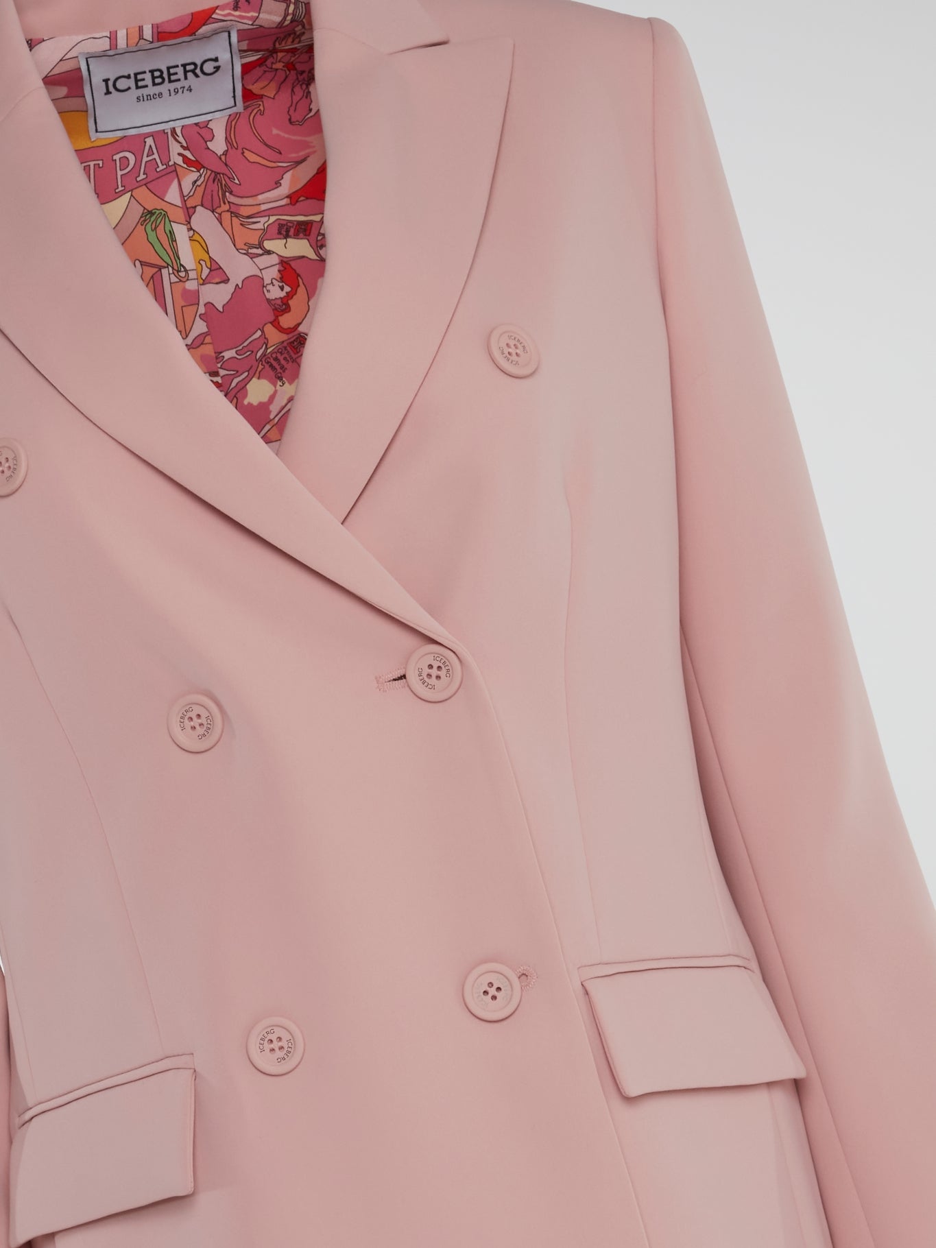 Pink Double-Breasted Blazer