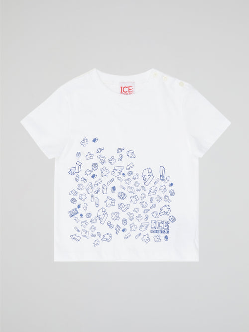White Sketch Graphic Tee