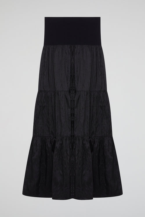 Black Obsidian Tiered Skirt