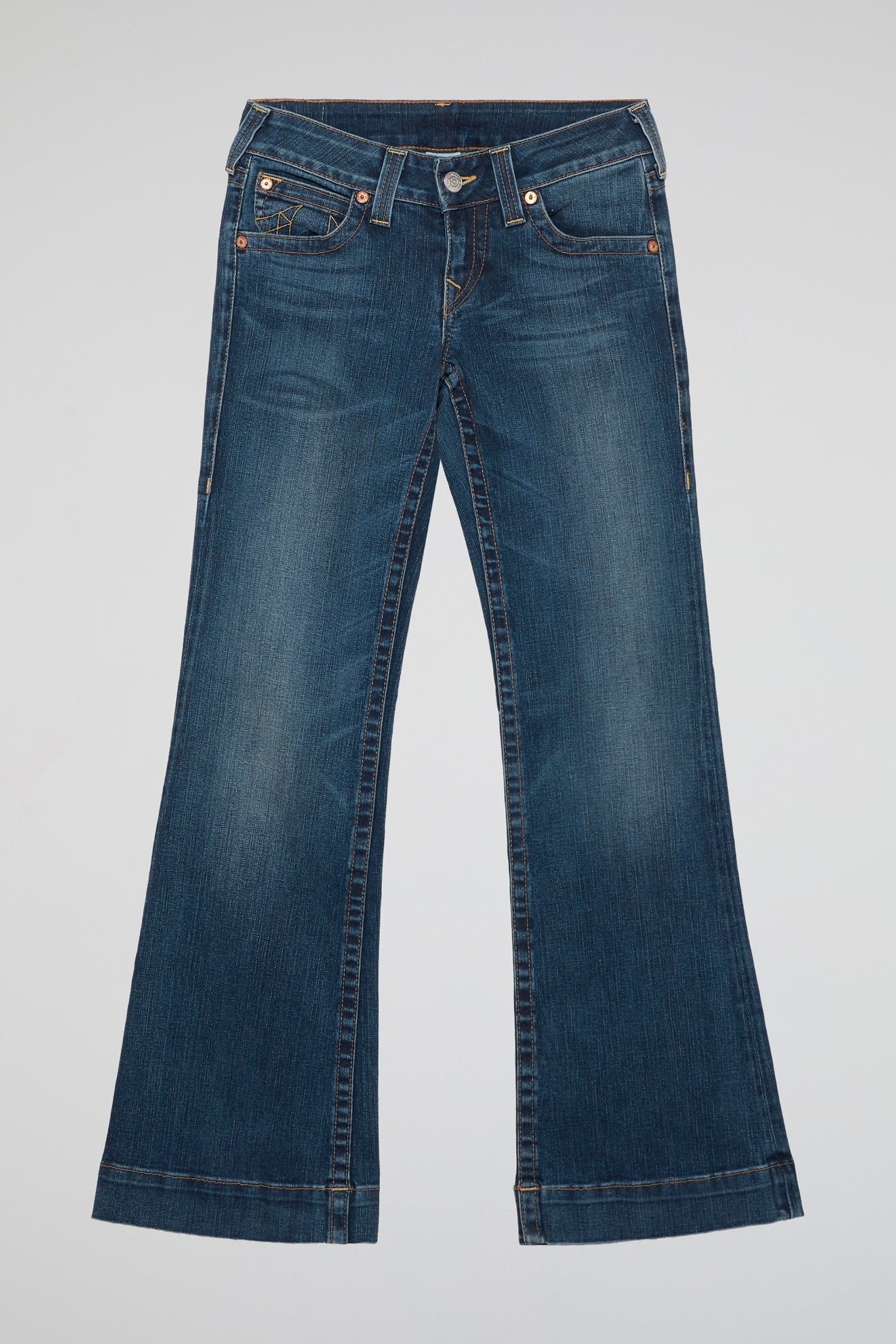 Dark Blue Flared Heritage Jeans