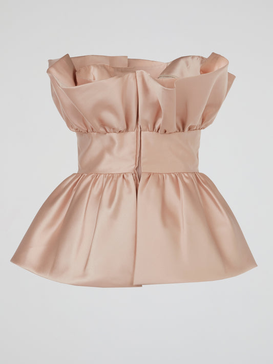 Pink Blush Structured Peplum Top
