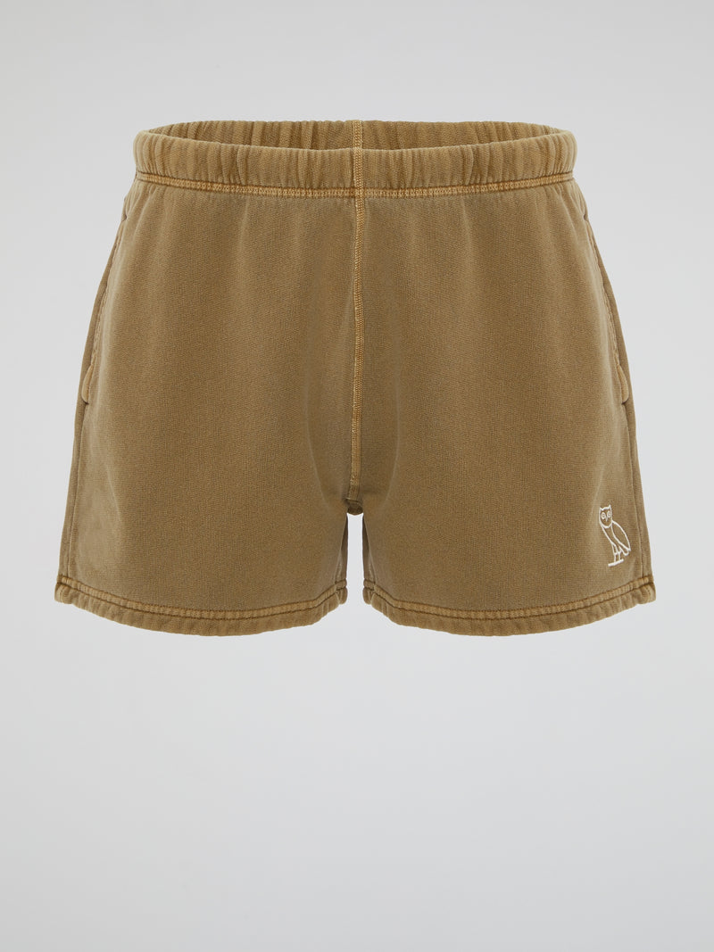 Brown Garment Dye Shorts