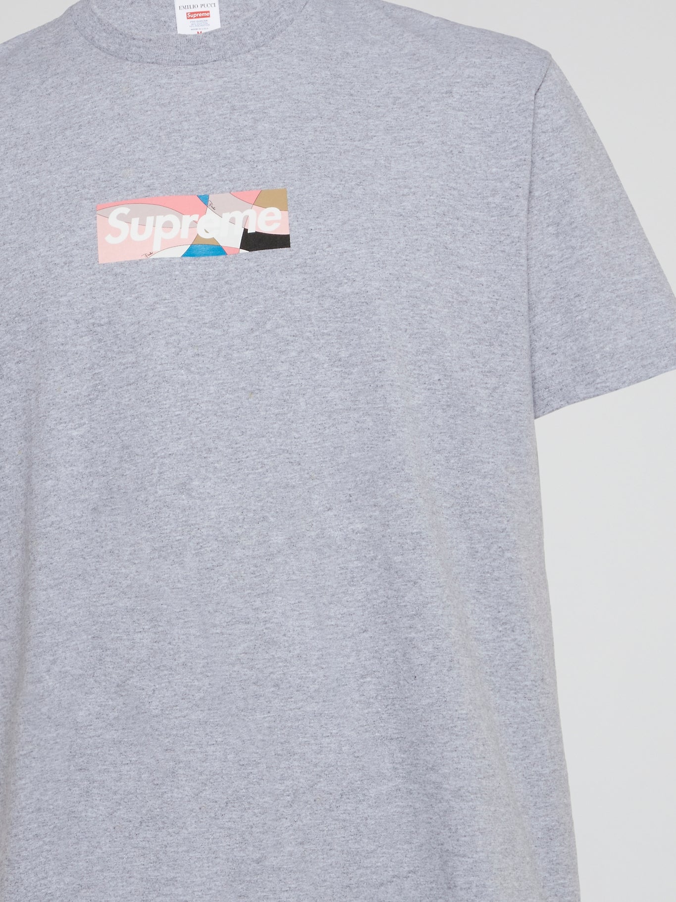 Supreme x Emilio Pucci Box Logo Crew Neck T-Shirt - Grey