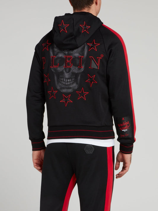 Stars Skull Hoodie Sweat Jacket