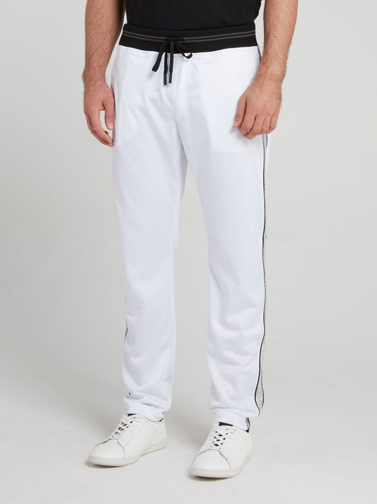 White With Side Line Detail Track Pants