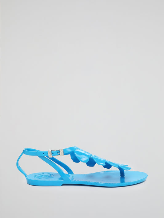Step into stylish sophistication with these Blue Ankle Strap Sandals by Roberto Cavalli. Crafted from premium leather, these sandals feature a vibrant blue hue that adds a pop of color to any outfit. The ankle strap adds a touch of elegance, while the comfortable sole ensures all-day comfort without compromising on style.