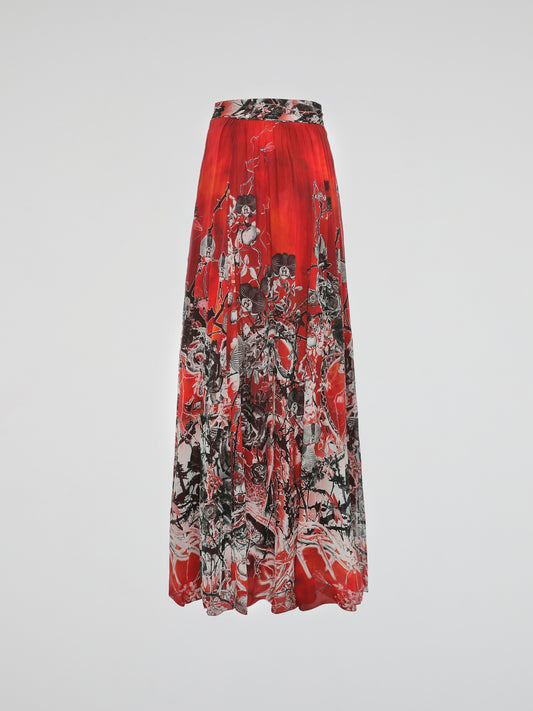 Indulge in the elegance of a timeless fashion statement with the Red Printed Maxi Dress by Roberto Cavalli. Embrace your inner goddess as the vibrant red hue and intricate print dance gracefully on the flowing fabric. This dress effortlessly captures the essence of glamour, offering a perfect blend of sophistication and confidence for any occasion.