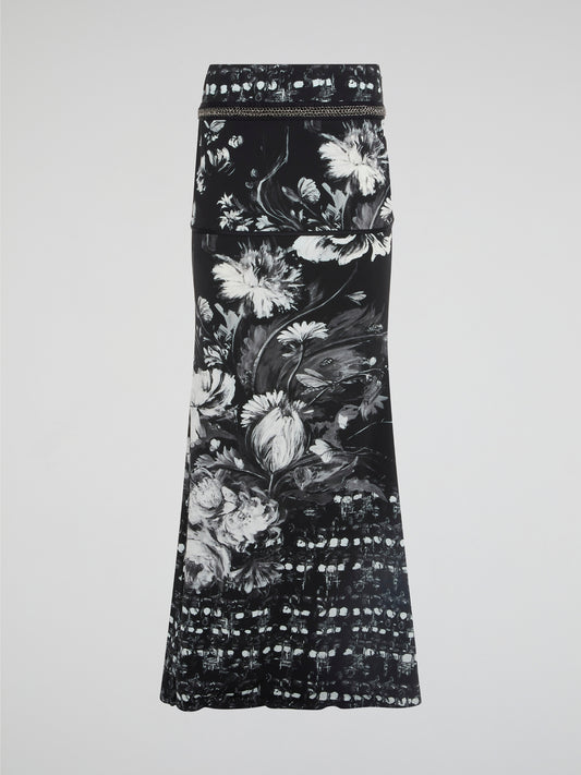 Elevate your summer style with this stunning Floral Print Maxi Skirt from Roberto Cavalli. The vibrant colors and intricate floral design will have you turning heads wherever you go. Perfect for brunch with friends or a romantic date night, this skirt is a must-have for any fashion-forward individual. Let your outfit bloom with beauty in this exquisite piece from Roberto Cavalli.