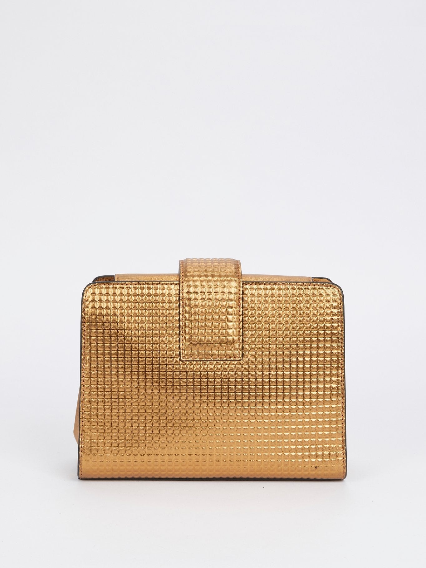 Кожаная сумка на плечо бронзового цвета Margot