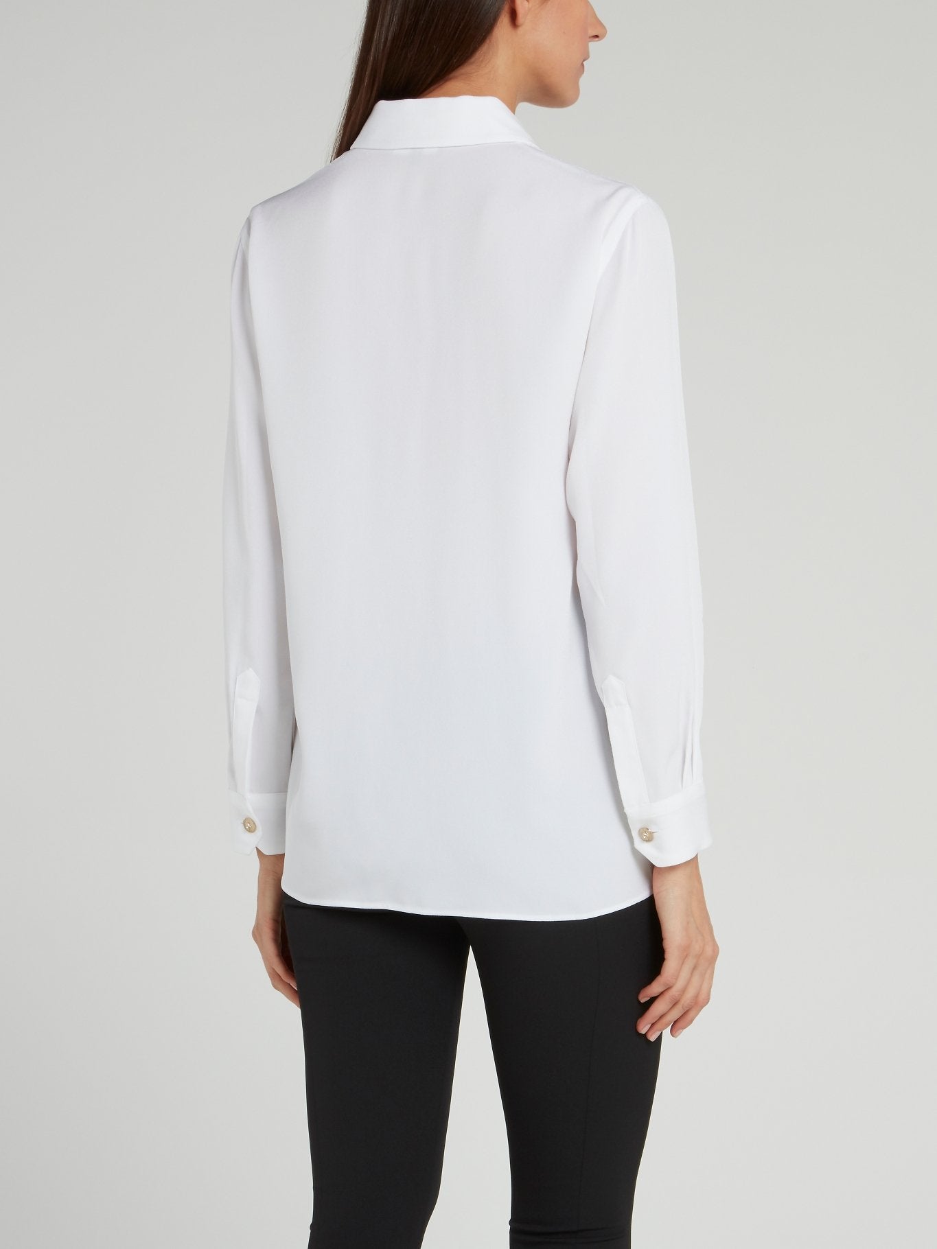 White Button Down Long Sleeve Shirt