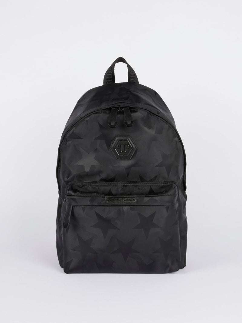 Черный рюкзак со звездами