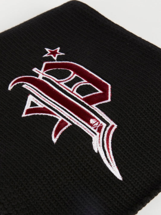 Gothic Plein Logo Embroidered Scarf