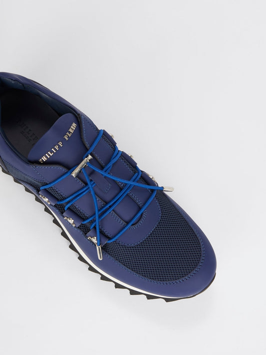 Темно-синие дышащие кроссовки