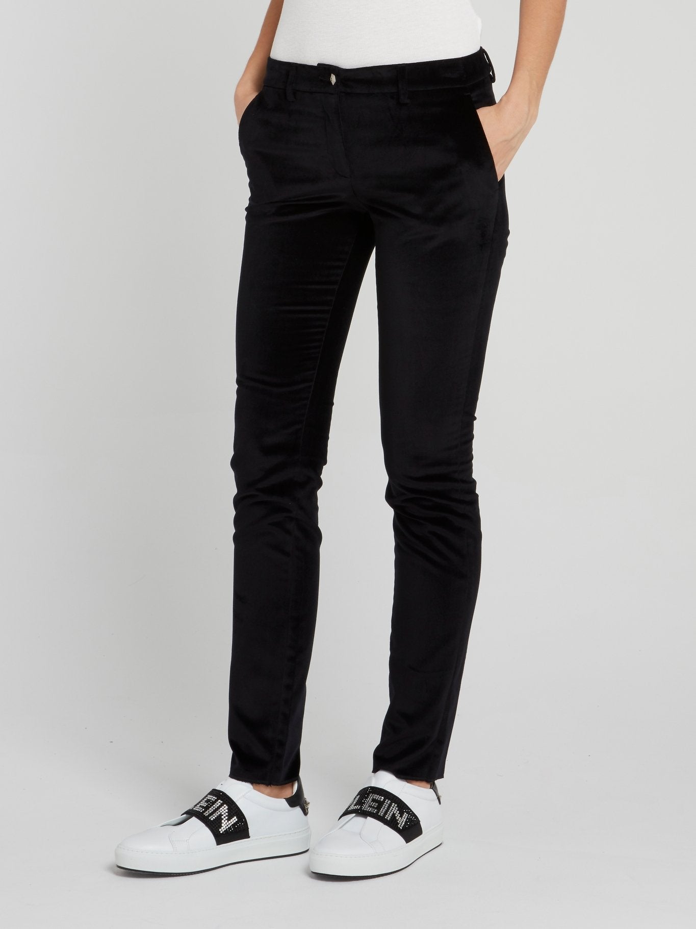 Black Velvet Skinny Trousers