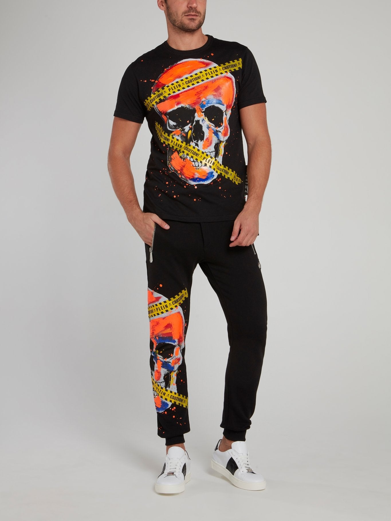 Спортивные брюки с логотипом и принтом Painted Skull