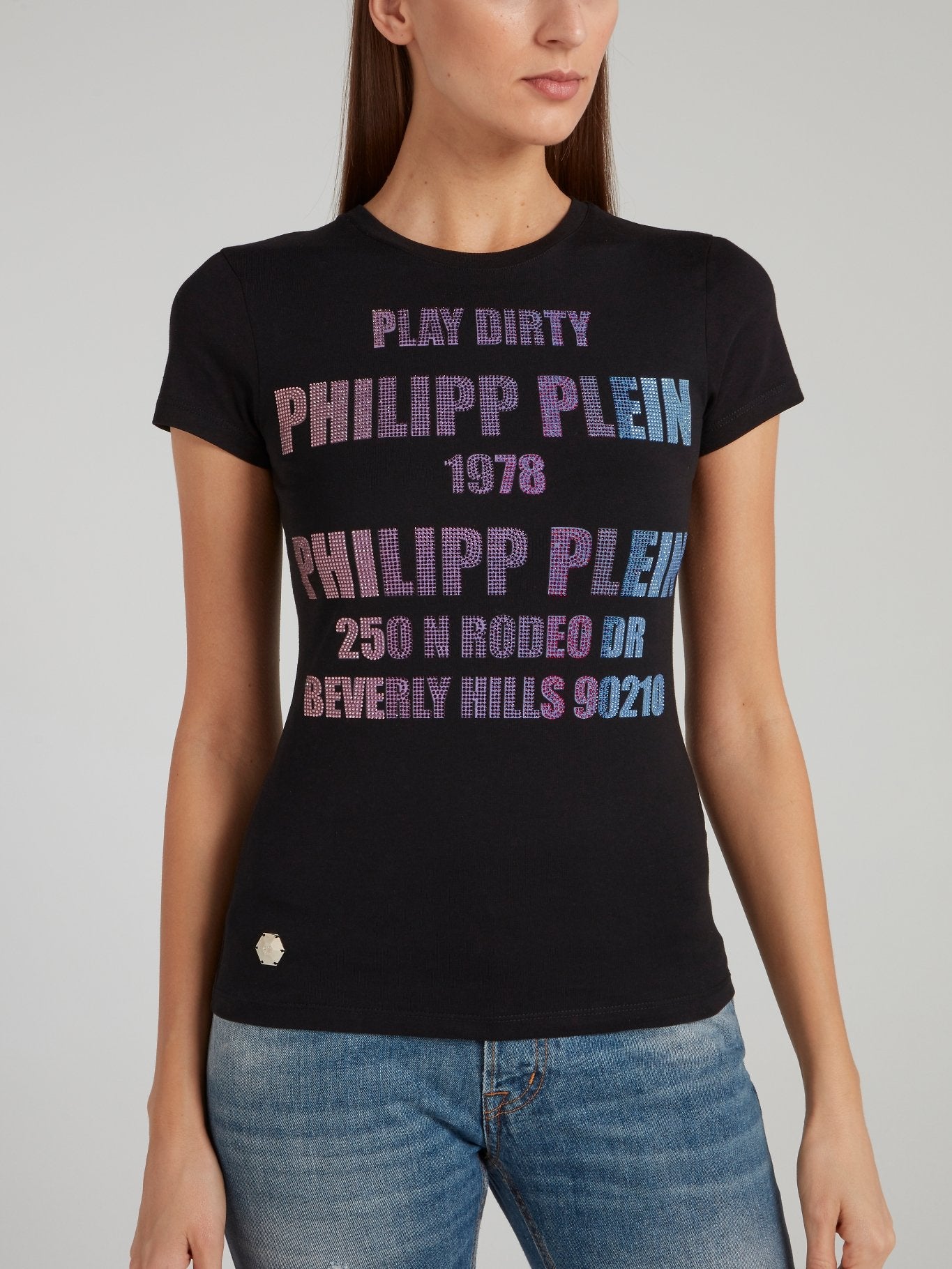 Shop Philipp Plein Black Studded Logo Fitted Shirt Online – Maison-B-More Global Store