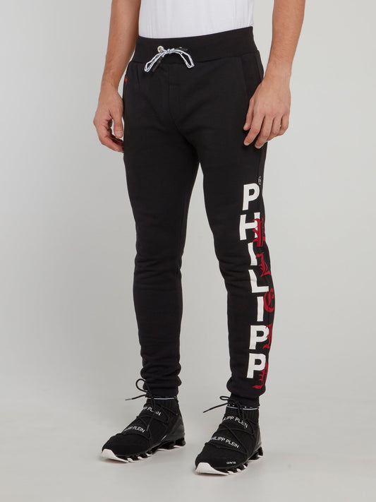 Black Logo Slim Fit Jogging Trousers