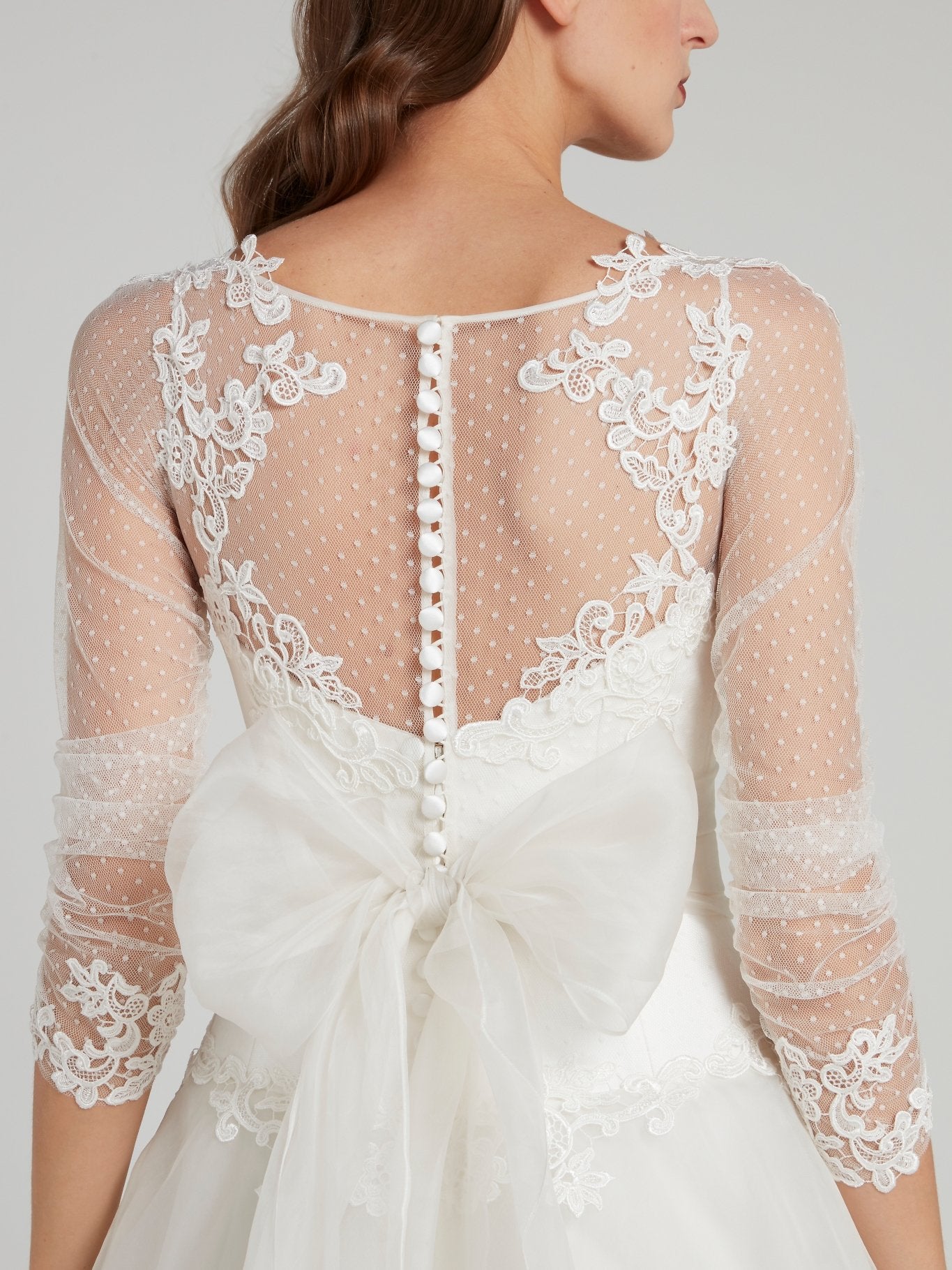 Bridal Long Sleeve White Lace Overlay / Bridesmaid Cover up Top / Topper /  Bolero Shirt Available in 4 Sleeve Options and 2 Lengths 