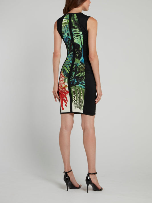 Flora and Fauna Rear Zip Sheath Dress