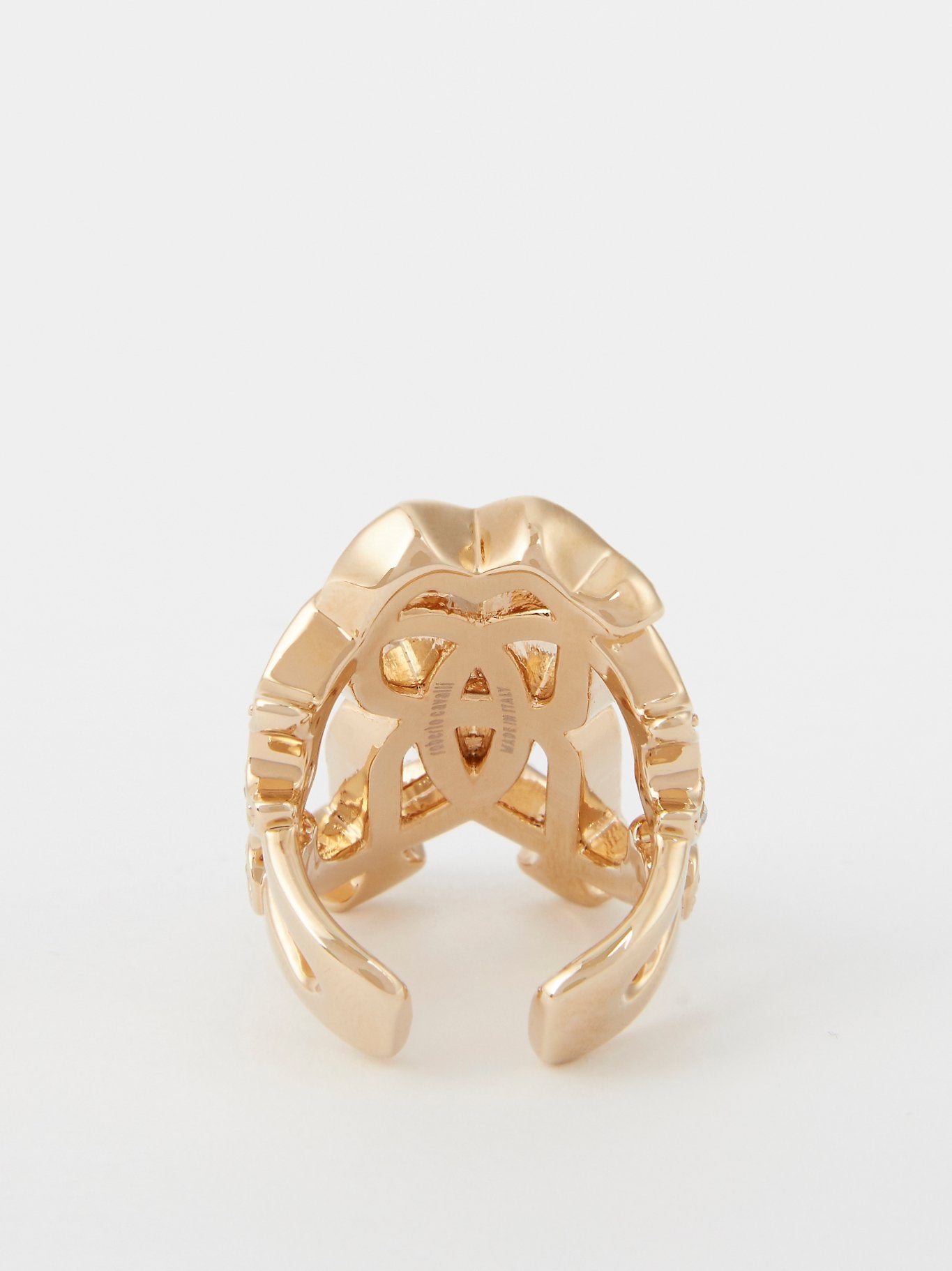 Gold Studded Monogram Ring