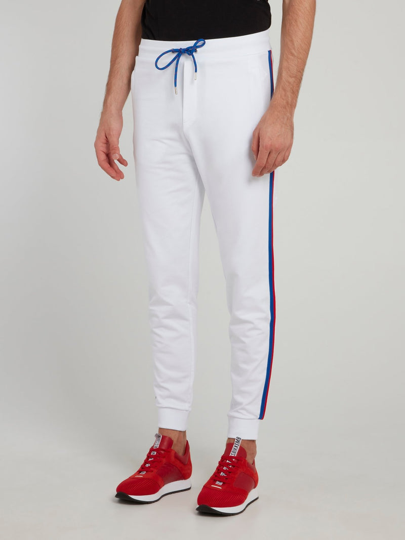 White Side Stripe Fleece Pants