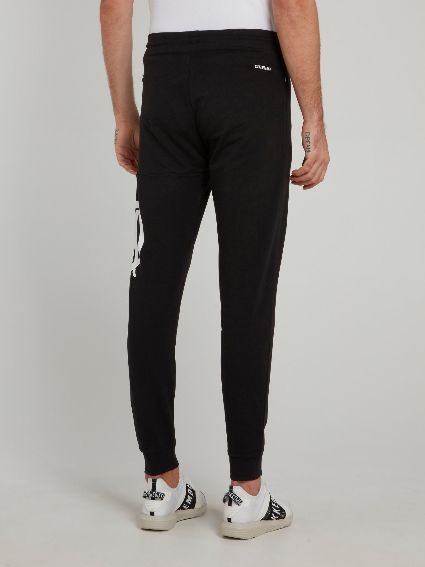 Black Sport Logo Fleece Pants