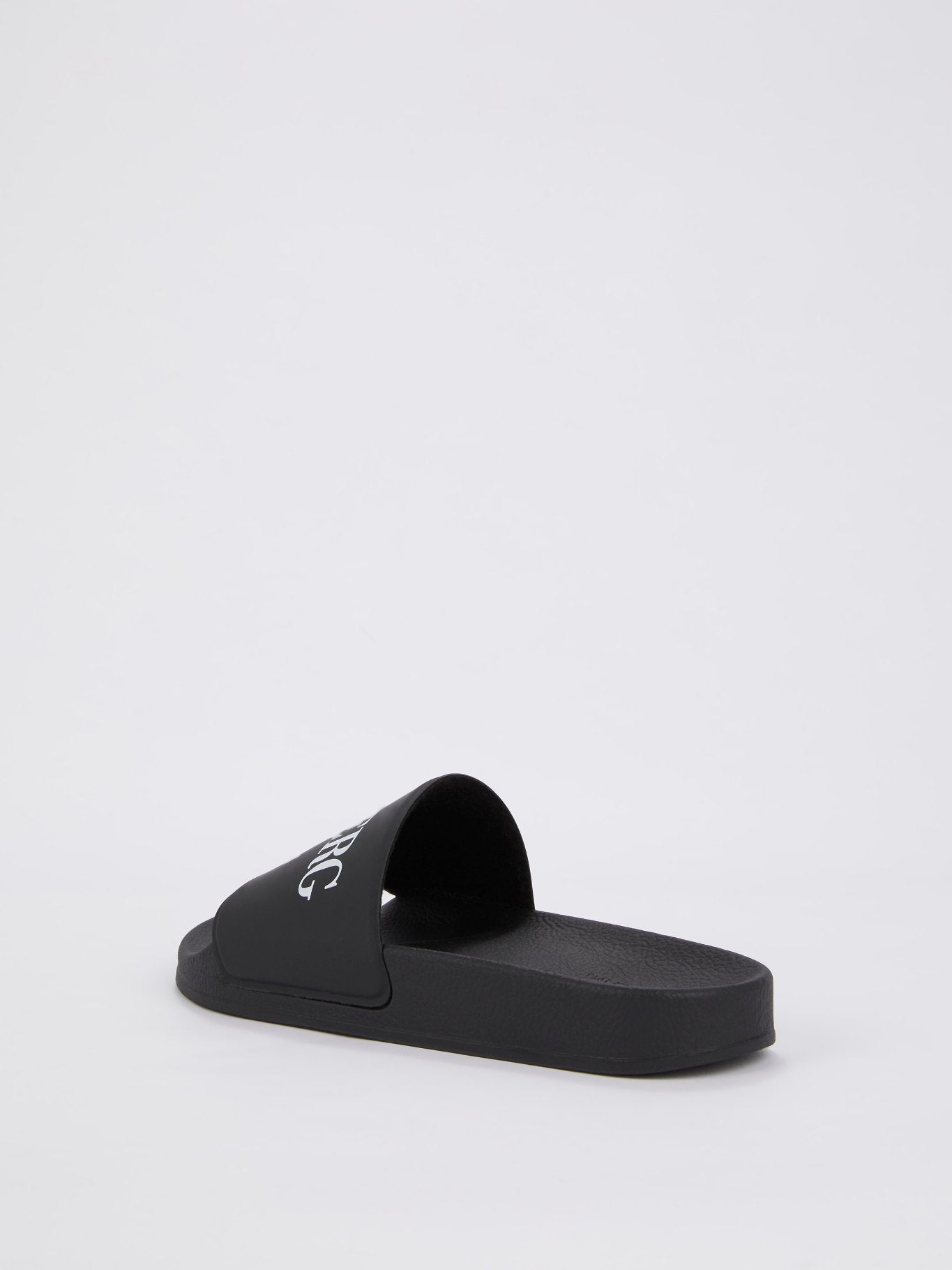 Черные классические сандалии с логотипом