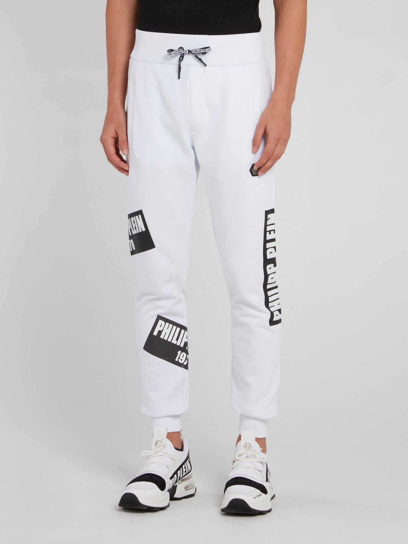 Белые спортивные брюки с логотипом PP1978