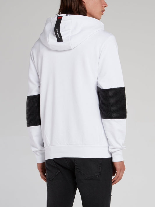 White Logo Hoodie Sweatshirt