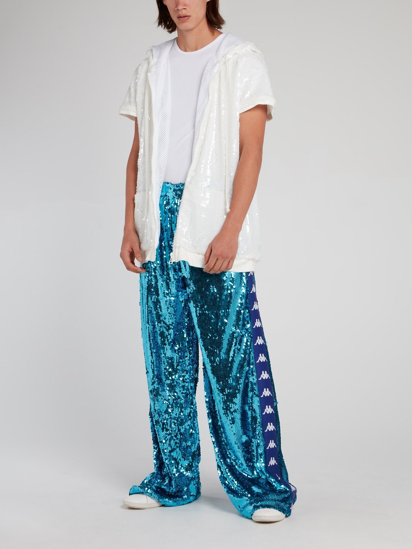 Kappa Blue Sequin Baggy Pants –