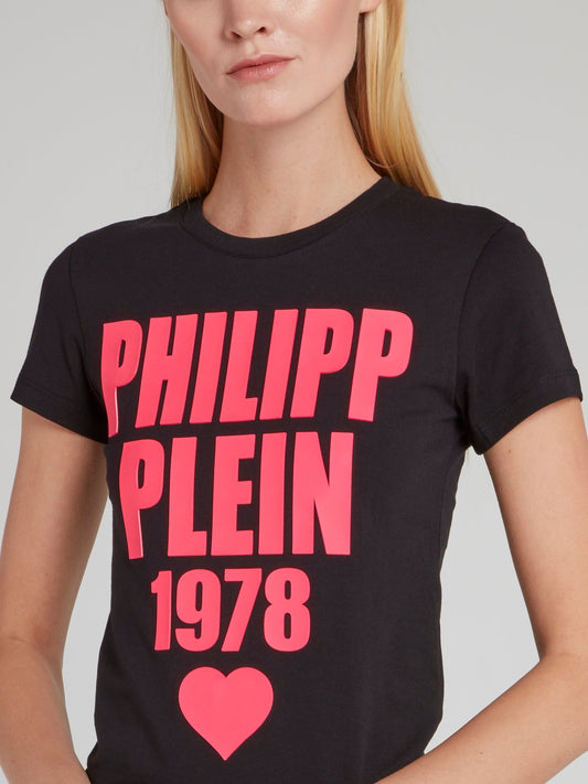 Черная футболка с логотипом PP1978