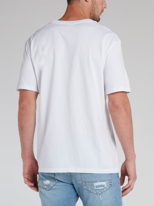 White Crayon Effect Logo T-Shirt