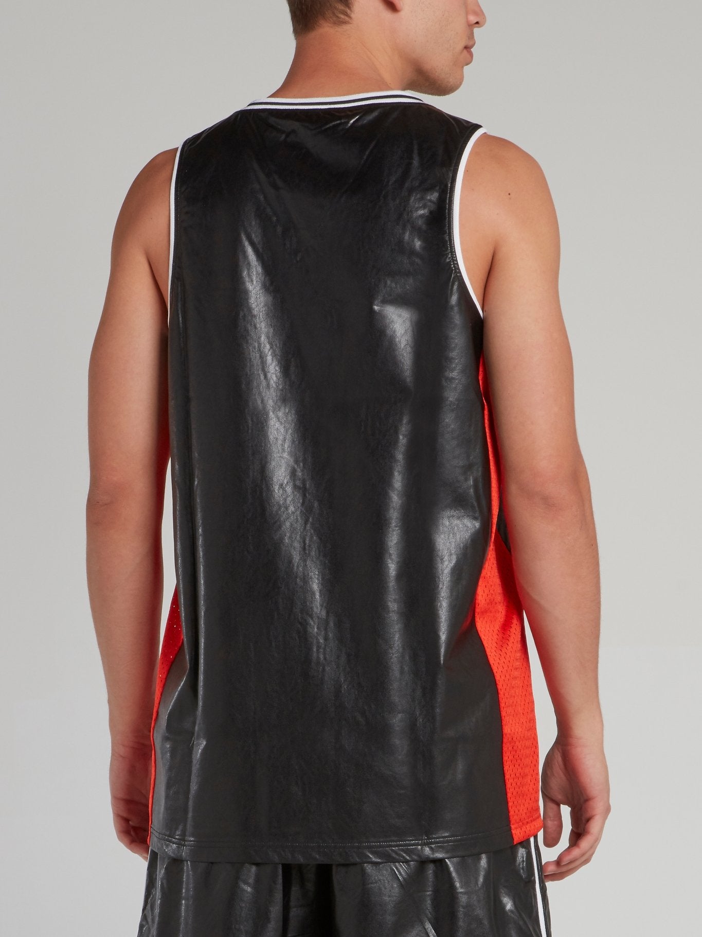 Black Faux Leather Basketball Jersey – Maison-B-More Global Store