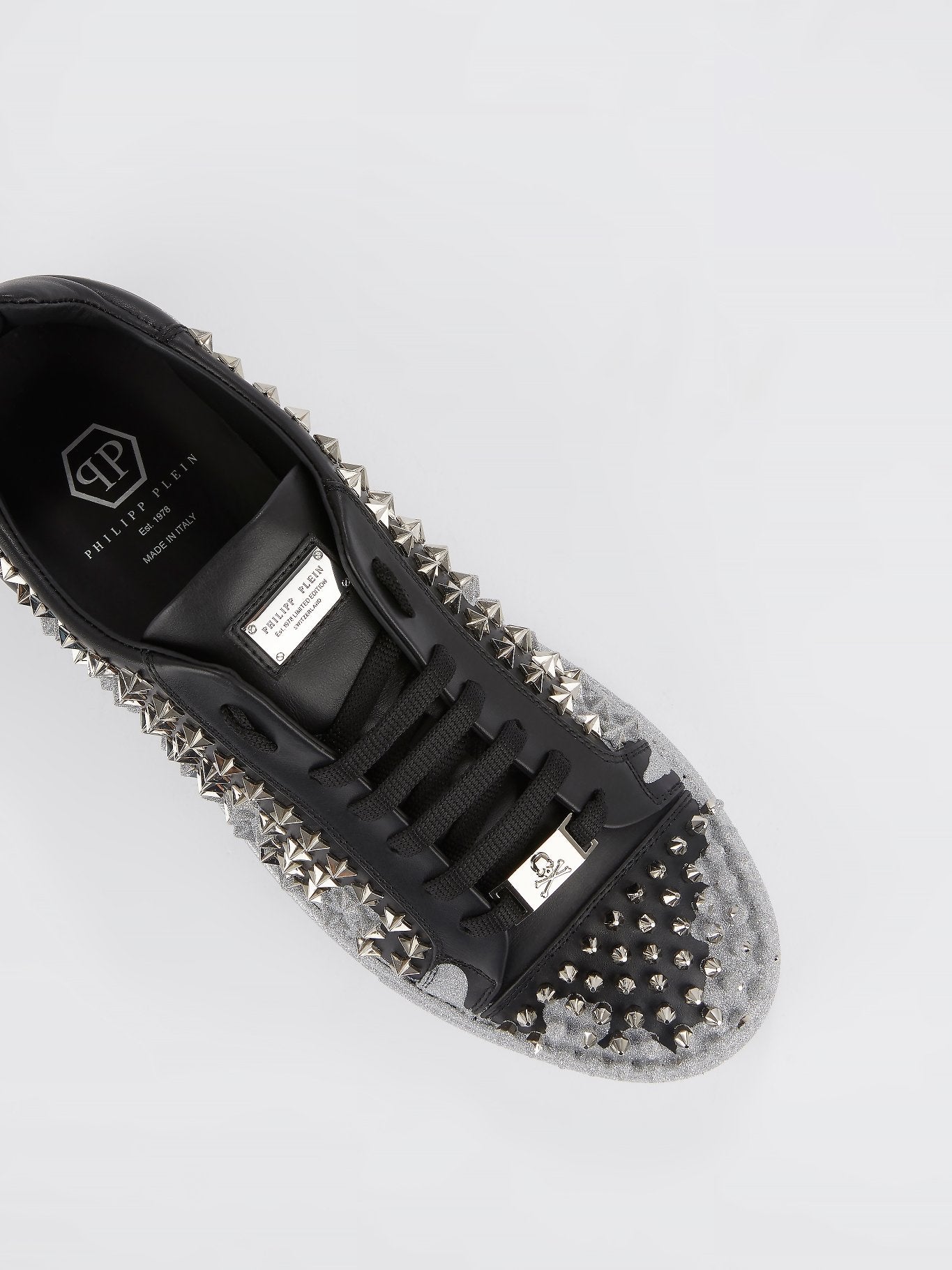 Start Studded Glitter Grey Sneakers – Global Store