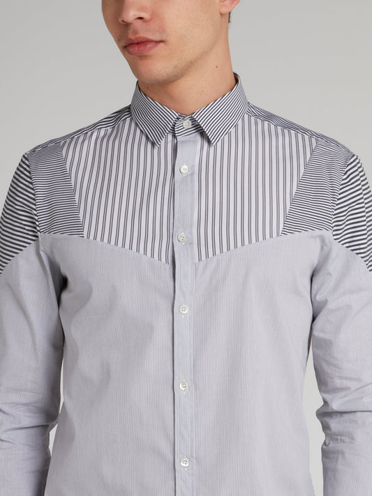 White Embroidered Monogram Long Sleeve Shirt – Maison-B-More Global Store